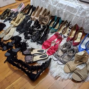 Lot of 23 Shoes - Heels - Flats